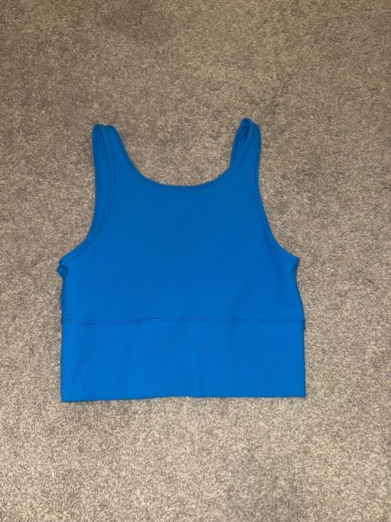 lululemon athletica Tops - lululemon athletica Electric Blue Ribbed Crop Tank